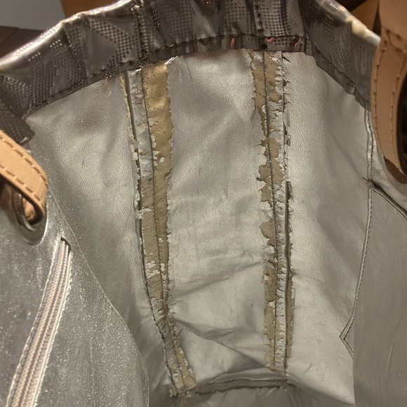 Michael Kors Metallic Mirror PVC and Leather Tote - Picture 7 of 7
